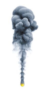 smoke isolated on white background 3D illustration