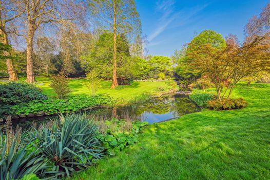 Spring in Hyde Park located in Central London, UK.