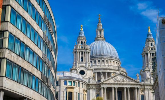 St. Paul's Cathedral in Central London, England, UK.