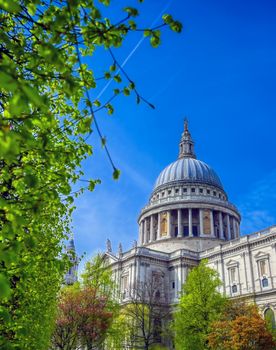 St. Paul's Cathedral in Central London, England, UK.