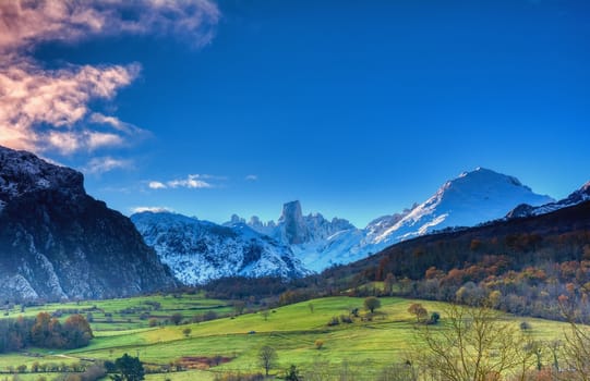 Naranjo de Bulnes (known as Picu Urriellu) in Picos de Europa National Park, Asturias, Spain