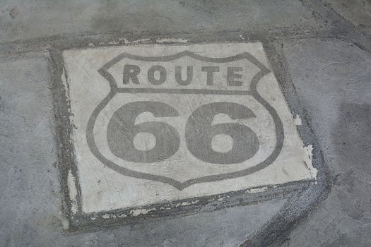 Historic U.S. old Route 66 sign.