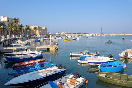 View of the port of Bari, Apulia, Italy