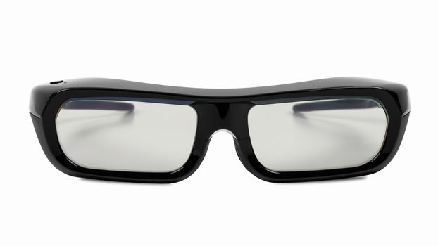 3D glasses isolated on white background with clipping path