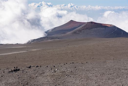 Lunar landscape of the Mount Etna, Sicily, Italy