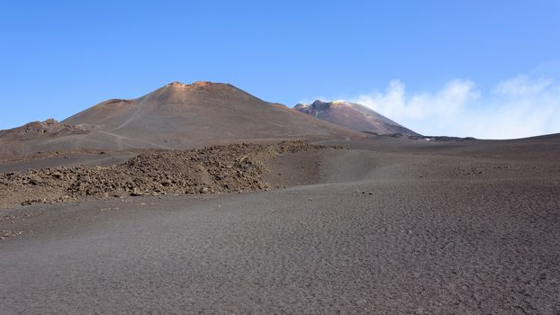 Lunar landscape of the Mount Etna, Sicily, Italy