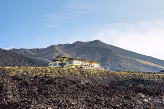 Building on the Mount Etna slope, Sicily, Italy