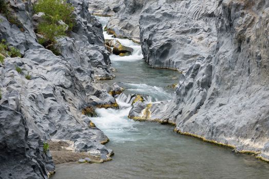 Gorge of the Alcantara river, Sicily, Italy