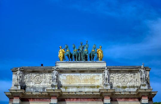 The Arc de Triomphe du Carrousel located in Paris, France