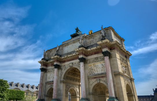 The Arc de Triomphe du Carrousel located in Paris, France