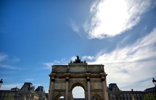 The Arc de Triomphe du Carrousel located in Paris, France