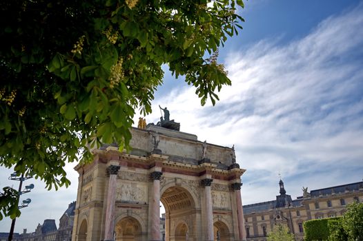 The Arc de Triomphe du Carrousel located in Paris, France