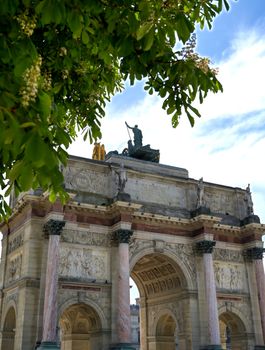 The Arc de Triomphe du Carrousel located in Paris, France