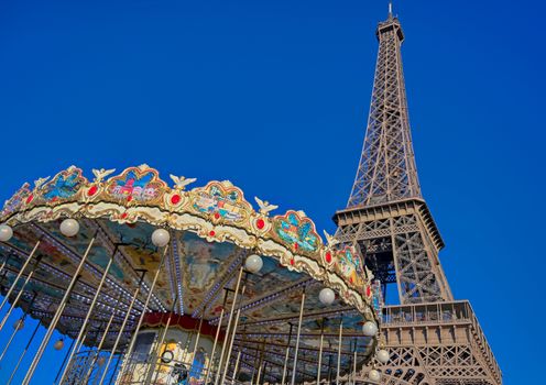 A view of the Eiffel Tower in Paris, France.