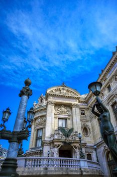 Paris, France - April 21, 2019 - The Palais Garnier is a 1,979-seat opera house, which was built from 1861 to 1875 for the Paris Opera in central Paris, France. 