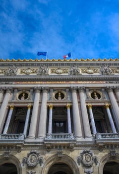 Paris, France - April 21, 2019 - The Palais Garnier is a 1,979-seat opera house, which was built from 1861 to 1875 for the Paris Opera in central Paris, France. 