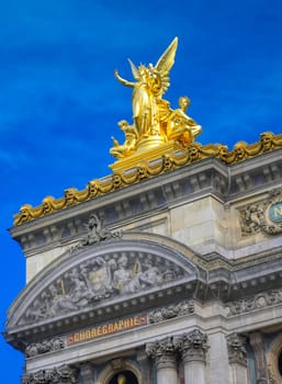 Paris, France - April 21, 2019 - The Palais Garnier is a 1,979-seat opera house, which was built from 1861 to 1875 for the Paris Opera in central Paris, France. 