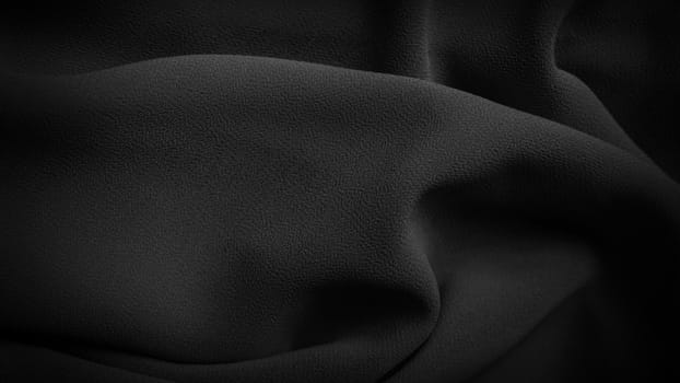 Black fabric texture background with copy space