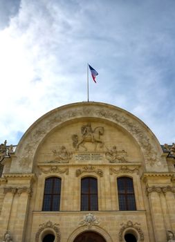 Paris, France - April 22, 2019 - Les Invalides is a complex of buildings containing museums and monuments, all relating to the military history of France.