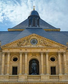 Paris, France - April 22, 2019 - Les Invalides is a complex of buildings containing museums and monuments, all relating to the military history of France.