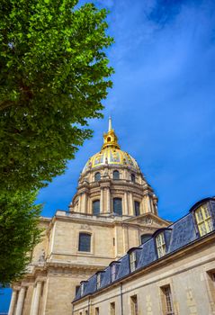 Paris, France - April 22, 2019 - Les Invalides is a complex of buildings containing museums and monuments, all relating to the military history of France.