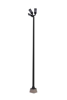 Street light pole isolated on a white background, with clipping path.