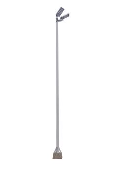 Street light pole isolated on a white background, with clipping path.