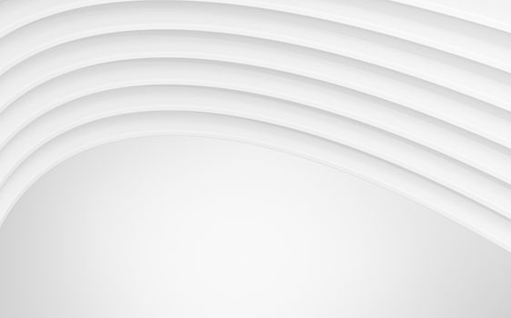 Clean white curve for Abstract gray shadows, white textures. Abstract structure shapes for wallpaper. 3D Rendering