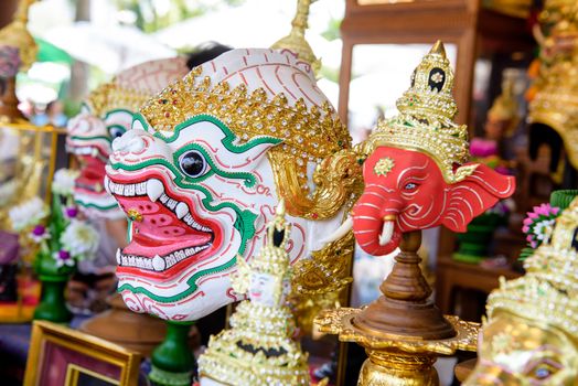 Hua Khon or Khon mask, part of the costume of performers of Thai traditional dance.