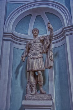 Ancient roman marble sculpture in Florence, Italy.