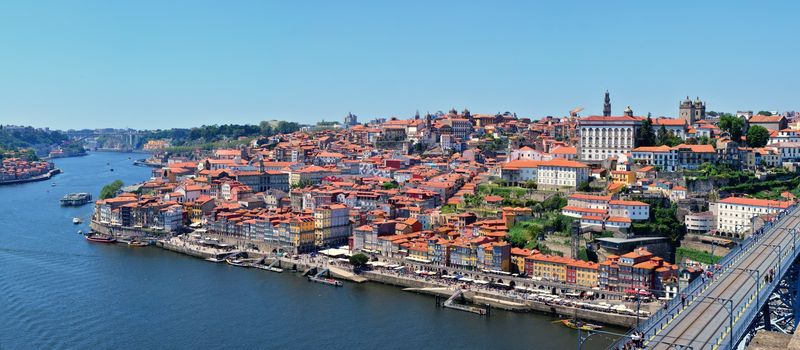 Porto, Portugal - May 19, 2018: Historic centre of Porto in Portugal.