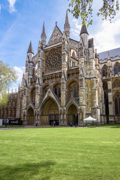 Northern entrance to the Westminster Abbey in London, UK