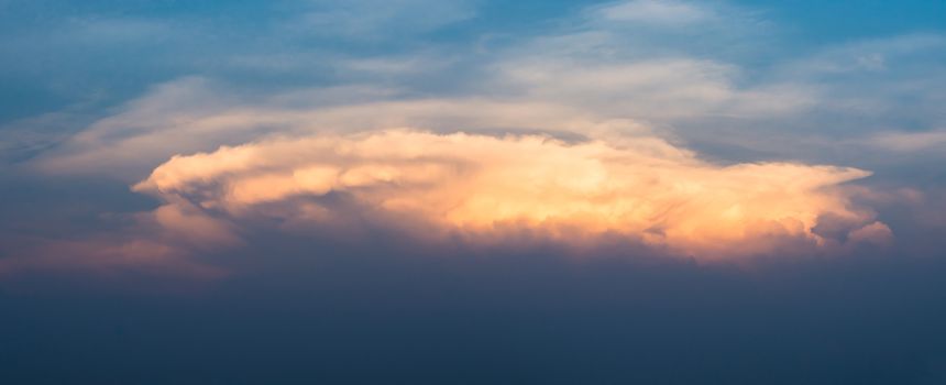 Sky with clouds. Sunrise sky background