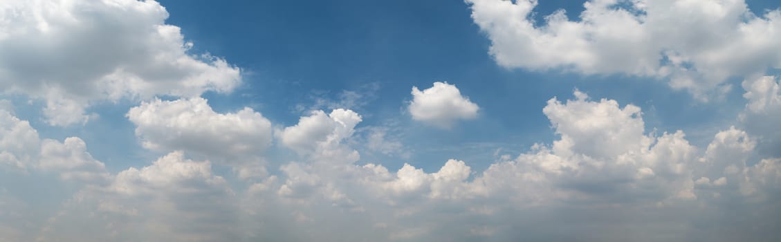 clouds white soft in the vast blue sky