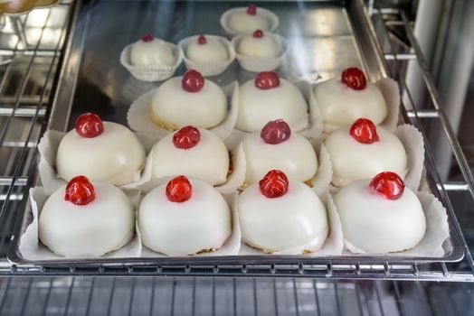 Minne di Sant'Agata, a typical Sicilian sweet shaped as a breast, representing the cut breasts of Saint Agatha