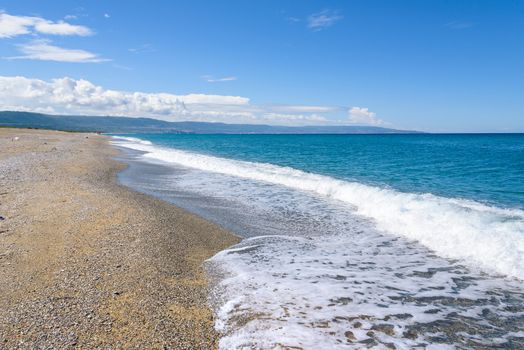 Vief of Calabrian coast by the Tyrrhenian Sea in southern Italy