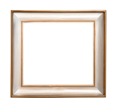 Decorative picture frame isolated on white background with clipping path