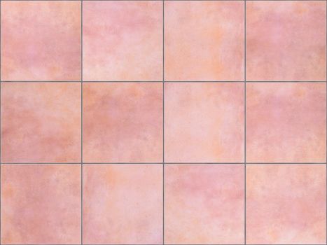 Seamless background or texture made of pink floor tiles