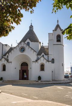 Church in the parish of Sant Antonio in Alberobello, Apulia, Italy