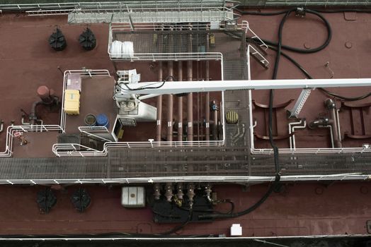 Refueling Operation At Sea. Alongside Connected Replenishment