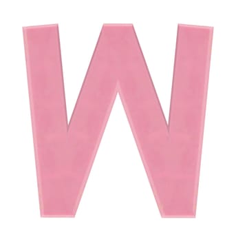 Isolate strawberry chocolate letter, alphabet on white background, love and valentine concept