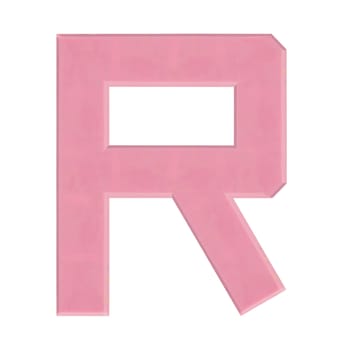Isolate strawberry chocolate letter, alphabet on white background, love and valentine concept