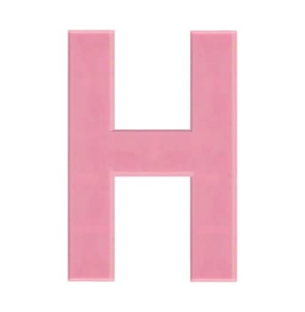 Isolate strawberry chocolate letter, alphabet on white background, love and valentine concept