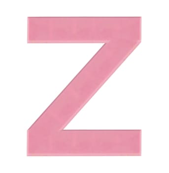 Isolate strawberry chocolate letter, alphabet on white background, love and valentine concept