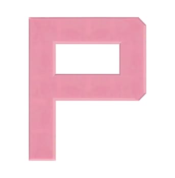 Isolate strawberry chocolate letter, alphabet on white background, love and valentine concept