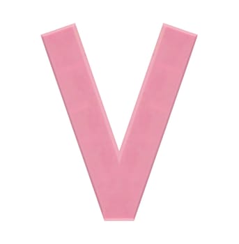 Isolate strawberry chocolate letter, alphabet on white background, love and valentine concept