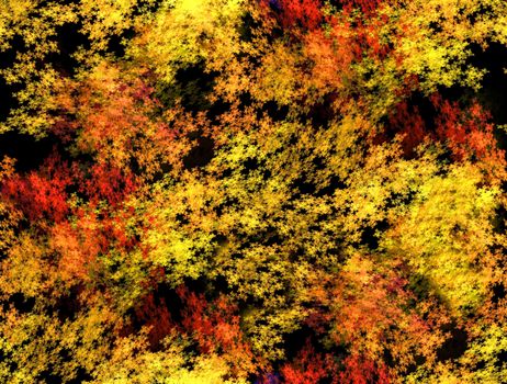Abstract render that shows the beautiful colors of autumn leaves

