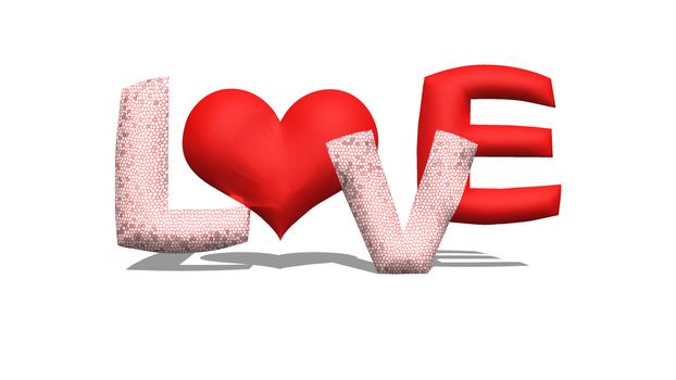 3D word "LOVE"