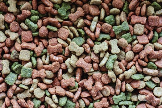 Dried pellet dog food for animal and pet care concept