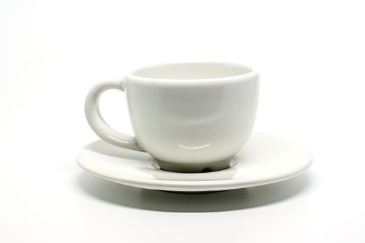 Coffee cup on white background for drinks and beverage concept